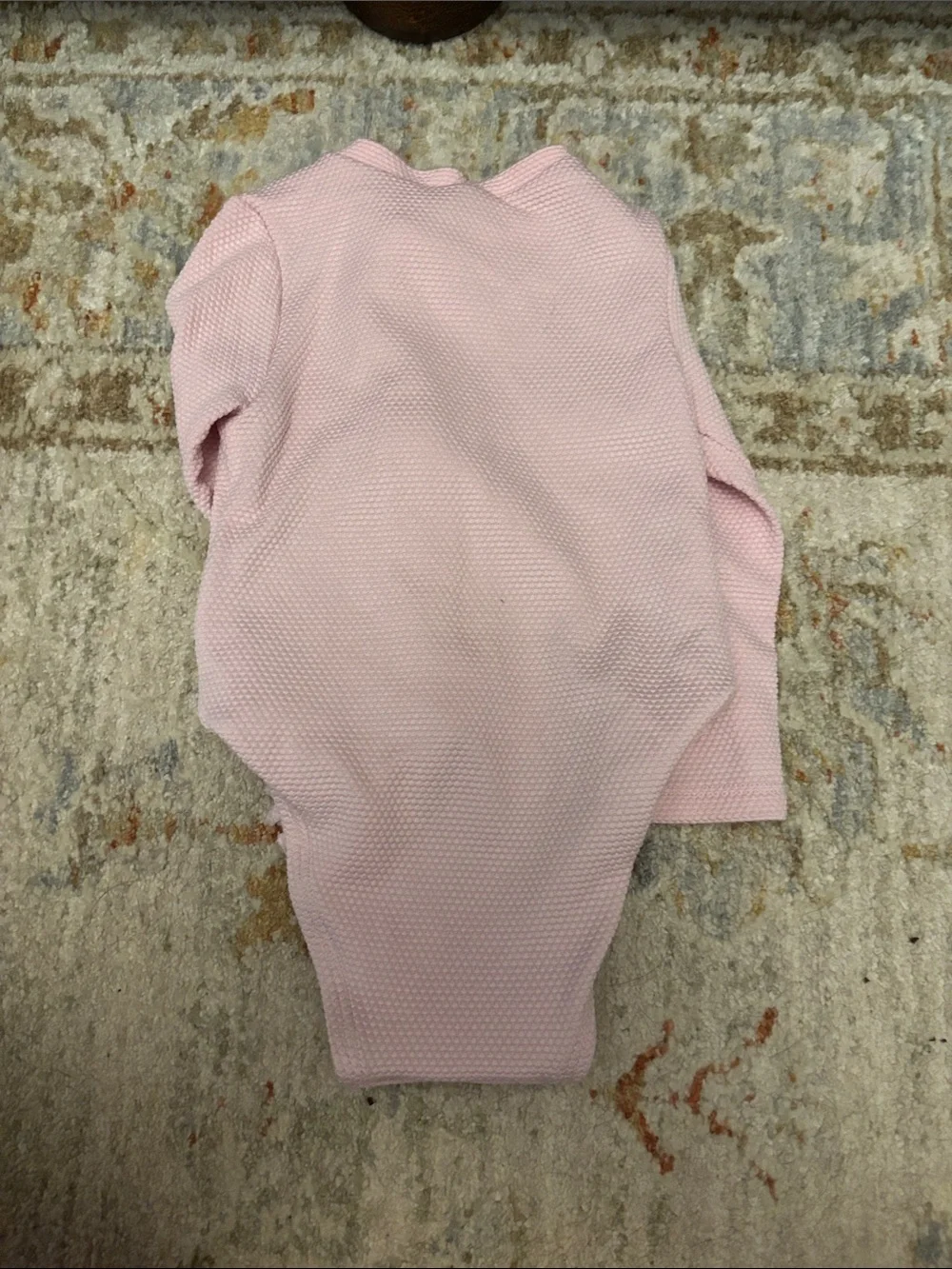 Old Navy Light Pink Long-Sleeve Zip Front One-Piece